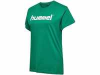 hummel Damen Hmlgo bomuldslogo T shirts, Evergreen, S EU