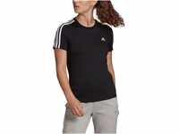 adidas Damen Essentials Slim Langarm T-Shirt, Black/White, XS