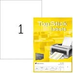 TopStick 8720 Universal Etiketten, 100 Blatt, 210 x 297 mm, 1 pro A4 Bogen, 100