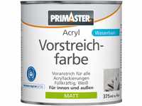 Primaster Acryl Vorstreichfarbe 375ml Weiß Matt Grundanstrich Holz & Metall