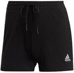 adidas Damen Essentials Slim 3-Stripes Shorts, Black / White, L