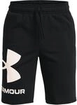 Under Armour Rival Fleece Shorts Kinder schwarz/wei&szlig;, YSM