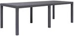 vidaXL Gartentisch 220cm Kunststoff Rattan-Optik Balkontisch Terrassentisch