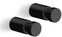 ZACK 2er Set Handtuchhaken AIVO Haken Edelstahl schwarz gro&szlig; 40445