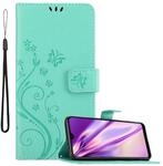 Cadorabo H&uuml;lle kompatibel mit Samsung Galaxy A40 Blumen Design aus Premium Kunst