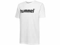 hummel Herren Hmlgo bomuldslogo T shirts, Weiß, M EU