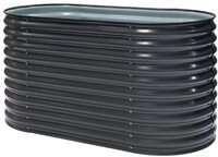 WESTMANN Hochbeet aus Metall | 160x80x82 cm Grau | Kr&auml;uterbeet f&uuml;r Garten &