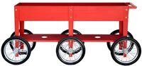herstera Garden Metall Hochbeet Wheels | Rot | 186x50x80 cm