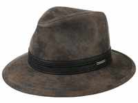 Stetson Jacky Pigskin Traveller Lederhut - Unifarbener Hut aus Schweinsleder -