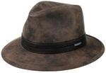 Stetson Jacky Pigskin Traveller Lederhut Unifarben Leder Baumwollfutter...