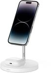 Drahtloses Belkin 2-in-1-Ladeger&auml;t mit MagSafe, (15 Watt, iPhone Ladest&auml;nder zum