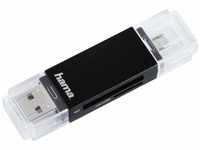 Hama USB 2.0 Basic OTG On The Go Kartenleser für Smartphones und Tablets, USB...