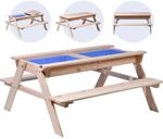 dobar&reg; 94361FSCe Kinder Matschtisch Outdoor | Sand- und Wasserspieltisch inkl. 2