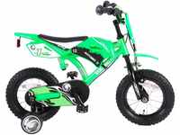 Volare Motorrad Kinderfahrrad - Jungen - 12 Zoll - Grün - Zwei Handbremsen