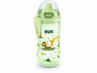 NUK Flexi Cup Trinklernflasche mit Trinkhalm, 300ml, auslauf- und bruchsicher,