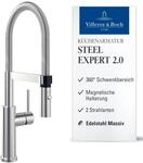 Villeroy & Boch Steel Expert 2.0 K&uuml;chenarmatur, Hochdruck, Wasserhahn K&uuml;che mit