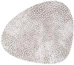 LindDNA Glasuntersetzer Curve Recyceltes Leder Hippo Wei&szlig;-Grau, Ma&szlig;e: 11cm x...