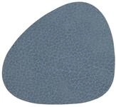 Lind DNA Glasuntersetzer Curve Recyceltes Leder Hippo Hellblau, Ma&szlig;e: 11cm x 13cm,