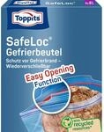 Toppits Doppelverschluss Gefrierbeutel SafeLoc - 6 x 8L, Extra dick & rei&szlig;fest,