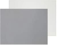 FREEFORM - DUO - Platzset rechteckig, grau/wei&szlig;, Kunstleder, 40 x 30 cm