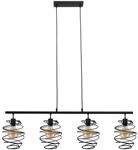Briloner Leuchten Pendelleuchte, Pendellampe 4-flammig, H&auml;ngelampe retro vintage,