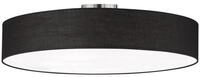 Trio Leuchten Deckenleuchte Hotel 603900502, Metall Nickel matt, Stoffschirm schwarz,