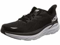 HOKA ONE ONE Damen Clifton 8 Running Shoes, Black/White, 38 2/3 EU