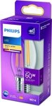 PHILIPS LED Classic E14 Lampe, 60 W, Kerzenform, klar, warmweiß, Weiß PHILIPS LED Classic E14 Lampe, 60 W, Kerzenform, klar, warmweiß, Weiß