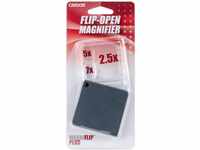 Carson MagniFlip Plus 2,5x/5x/7x Taschenlupe mit Schutzhülle (GN-44)