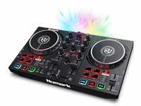 Numark Party Mix II – DJ Controller Pult mit 2 Decks, eingebauten DJ-Lichtern &