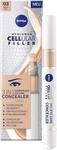 NIVEA Hyaluron Cellular Filler 3IN1 Augenpflege Concealer Dunkel (4 ml), Anti-Age