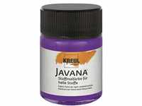 KREUL 91906 - Javana Stoffmalfarbe für helle Stoffe, 50 ml Glas in violett,