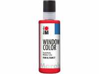 Marabu – Fun & Fancy – Window Color, wiederverwendbar – Tube von 80 ml rot