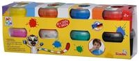 Simba 106334439 - Art & Fun Fingermalfarben, 8X 120g, wei&szlig;, blau, gr&uuml;n,...
