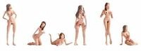 NOCH Aktmodelle, Figuren-Set aus Kunststoff, ideal f&uuml;r H0 Spur Modelleisenbahn und