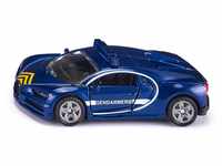 siku 1541, Bugatti Chiron Polizeiauto, Blau, Metall/Kunststoff, Bereifung aus Gummi,