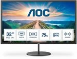 AOC Q32V4 - 32 Zoll QHD Monitor, AdaptiveSync (2560x1440, 75 Hz, HDMI, DisplayPort)