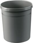 HAN Papierkorb GRIP, 18 Liter, mit 2 Griffmulden, extra stabil, rund,...