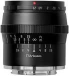 TTARTISAN 50mm F1.2 Objektiv APS-C Kameras Objektiv Manueller Fokus f&uuml;r Canon M
