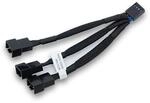 EK Water Blocks EK-Cable Y-Splitter 3-L&uuml;fter PWM Kabel mit H&uuml;lse 10cm
