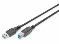 DIGITUS USB 3.2 Gen1 Anschlusskabel - 1.8 m - USB A (St) zu USB B (St) - 5 Gbit/s -