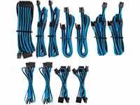 Corsair Premium Sleeved Netzteil Pro-Kabel-Set Typ4 (Generation 4-Serie) Blau/Schwarz
