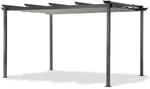 LECO Pergola &ndash; stilvolle Aluminium Pergola 4 x 3 m mit ausziehbarem Sonnendach &ndash;