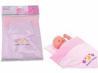 JohnToy 27537 Baby Rose Puppen Decke und Kissen-Set, Ab 24 Monate, Rosa