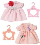 Baby Annabell Puppenkleid mit Kleiderb&uuml;gel in rosa oder apricot f&uuml;r 43 cm Puppen,