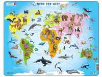 Larsen A34 Tiere der Welt, Deutsch Ausgabe, Rahmenpuzzle mit 28 Teilen