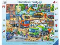 Ravensburger Kinderpuzzle - 05142 Auf der Baustelle ist was los! - Rahmenpuzzle für