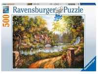 Ravensburger Puzzle 16582 - Cottage am Fluß - 500 Teile Puzzle für Erwachsene und