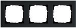 GIRA 21309 Abdeckrahmen 3fach E2 Schwarz matt I Rahmen System 55 I f&uuml;r...