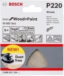 Bosch Professional 5 St&uuml;ck Schleifdreieck M480 Best for Wood and Paint (Holz und